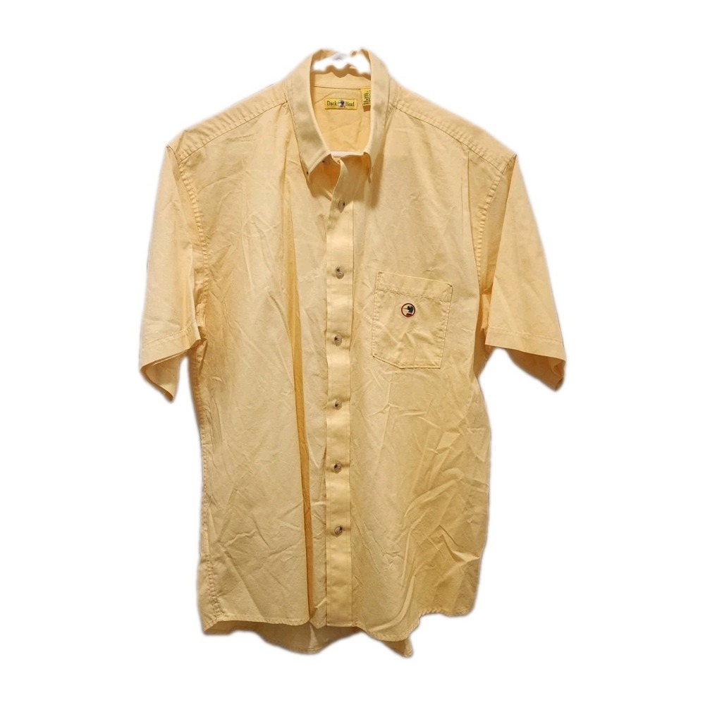 Vtg Duck Head Casual Oxford Button Down Shirt 100% Cotton Butter Yellow Sz L